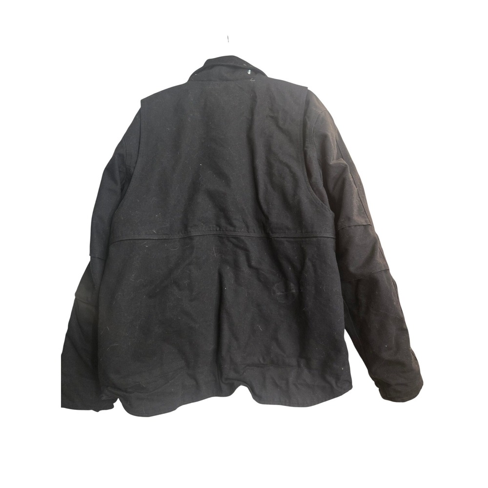 Carhartt Full Swing Armstrong Jacket Mens Large Black Cotton Duck Fleece Lined - Picture 2 of 4